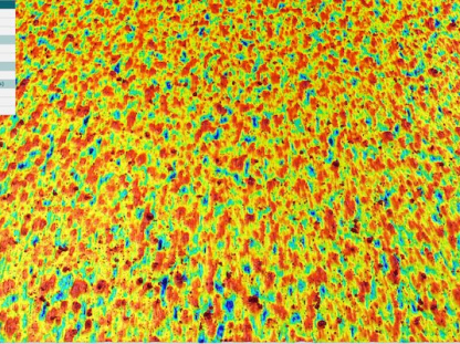 Beispielmessung zur Detention von Defekten auf einer additiv gefertigten Oberfläche