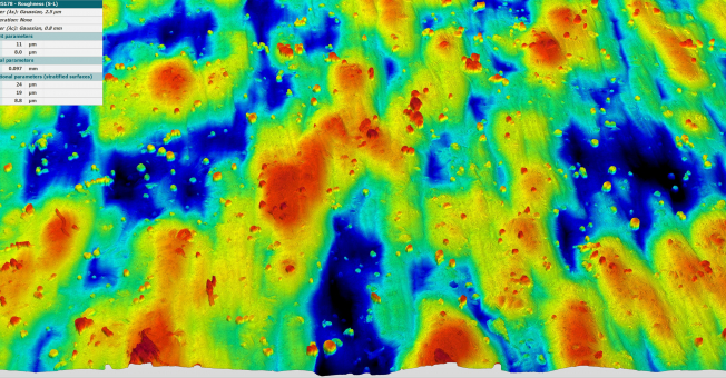 Beispielmessung additiv gefertigte Oberflächen