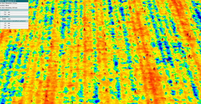 Beispielmessung einer vechromten Oberfläche mit dem smartWLI Compact