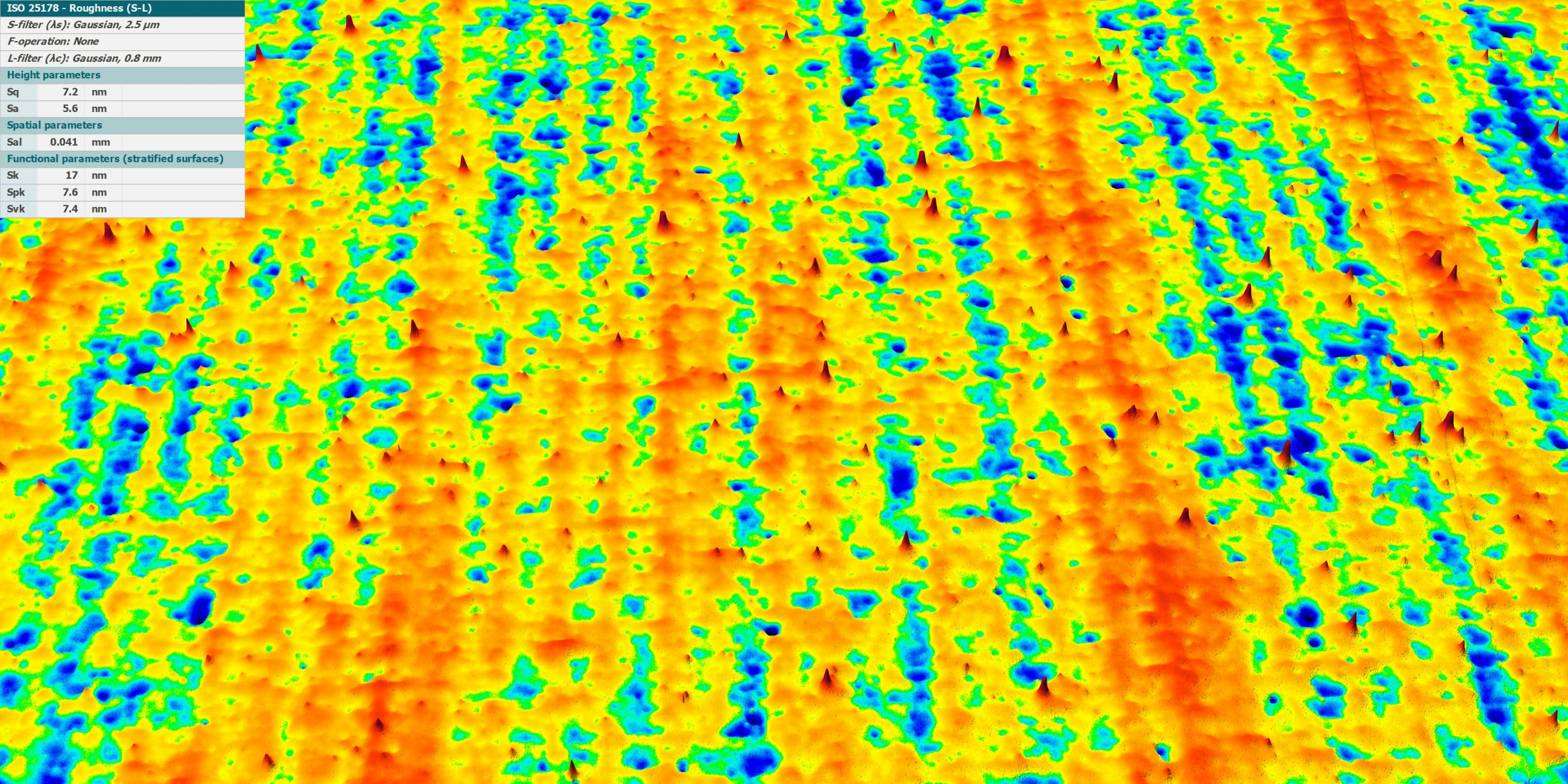 Beispielmessung einer vechromten Oberfläche mit dem smartWLI Compact