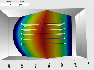 Beispielmessung der Schneidkante einer Wendeschneidplatte