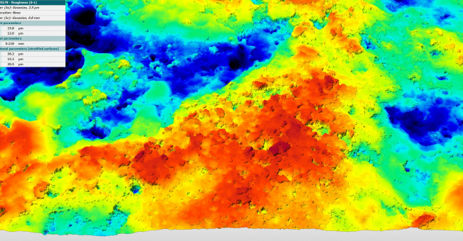 Beispielmessung einer Funkenerosion einer Elektrode
