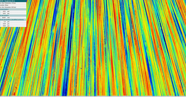 Beispielmessung einer geschliffenen Oberfläche