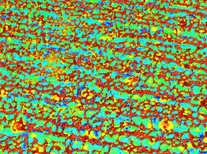 Beispielmessung von Kolloidstrukturen in der biomedizinischen Forschung.