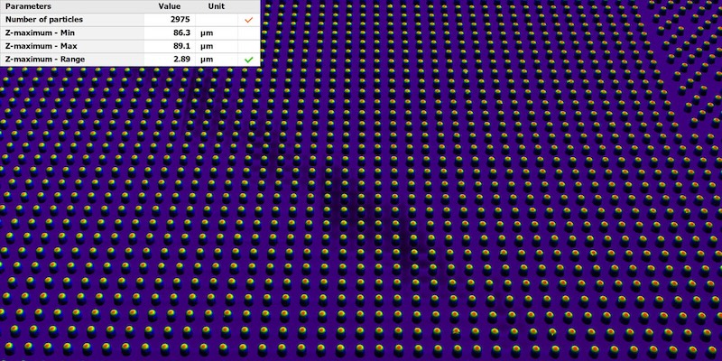 Beispielmessung von Lötpunkten von elektronischen Bauteilen