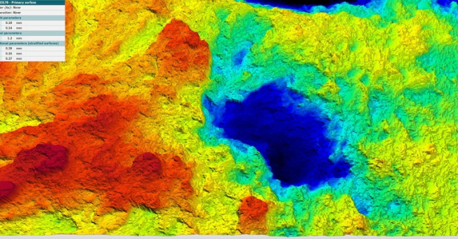 Beispielmessung einer gebrochenen Oberfläche eines Pleuels.