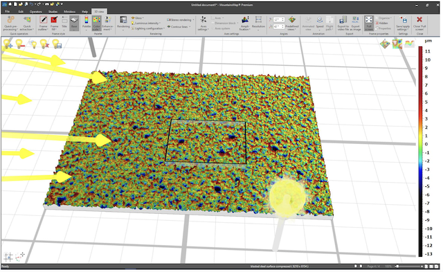 Beispielscreenshot aus der Mountainsmap Software zur Darstellung Visualisierungsmöglichkeiten