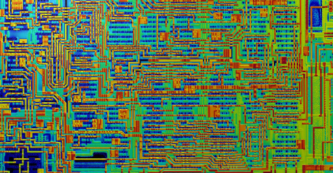 Beispielmessung eines strukturierten Wafers