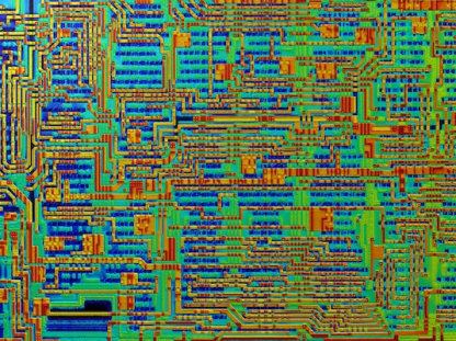 Beispielmessung eines strukturierten Wafers